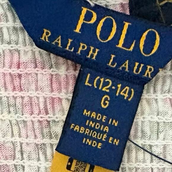 Polo Ralph Lauren Big Girls Sz L(12-14) Floral Peasant Smocked Dress Cotton Boho - Picture 6 of 8